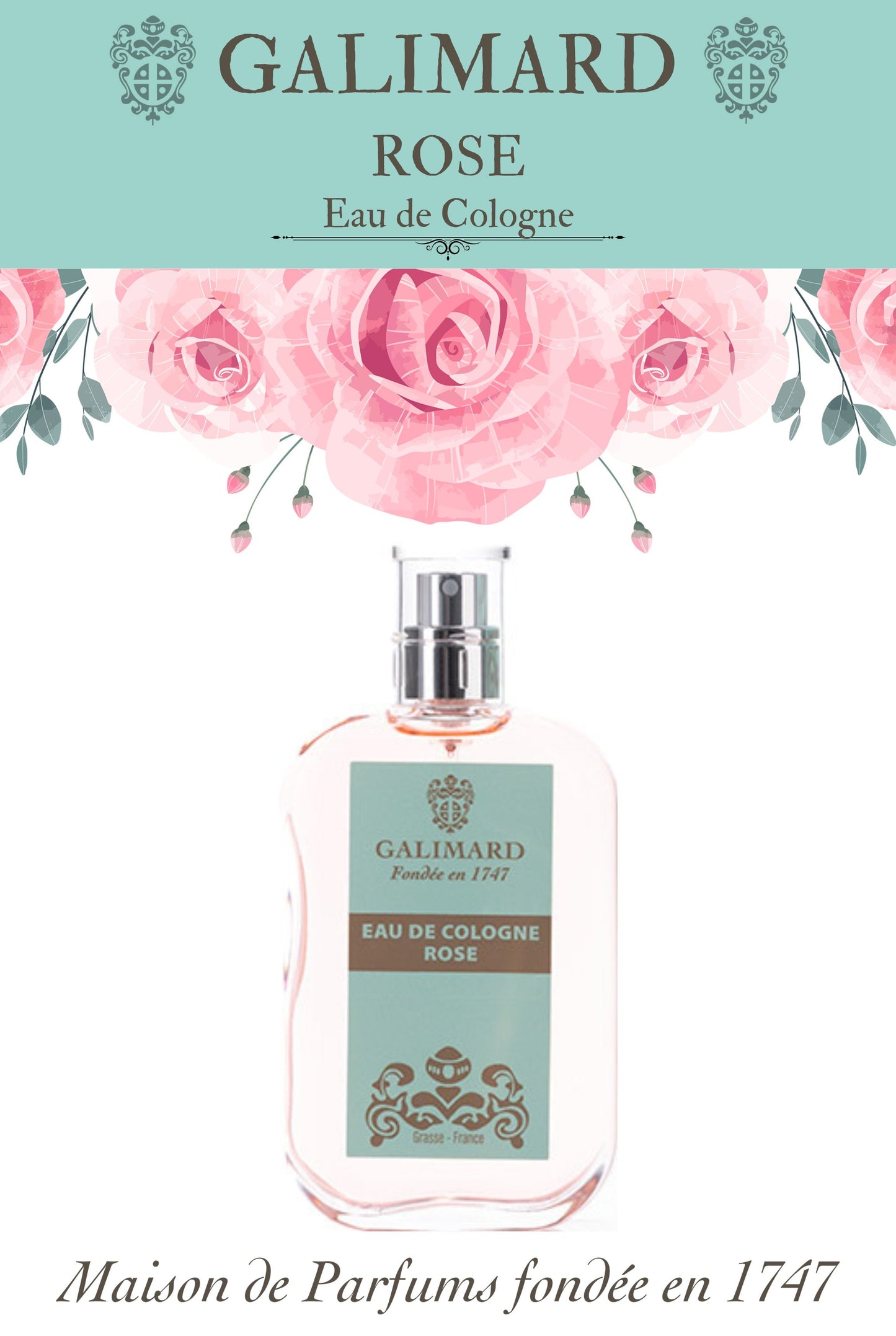 Eau de Cologne Rose - GALIMARD Éffluves Provençales
