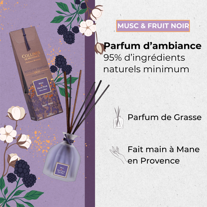 Bouquet Parfumé Musc et Fruit Noir 100ml Éffluves Provençales