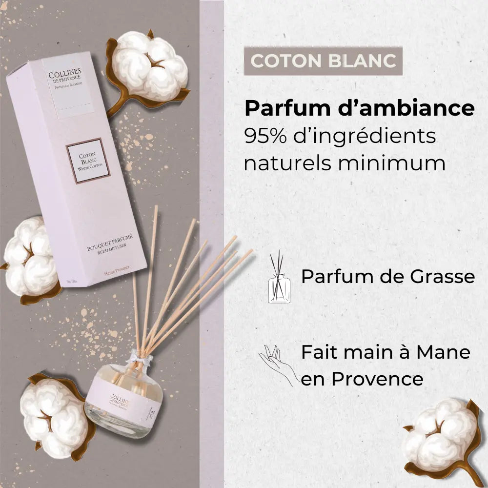 Bouquet Parfumé Coton Blanc 100ml Éffluves Provençales