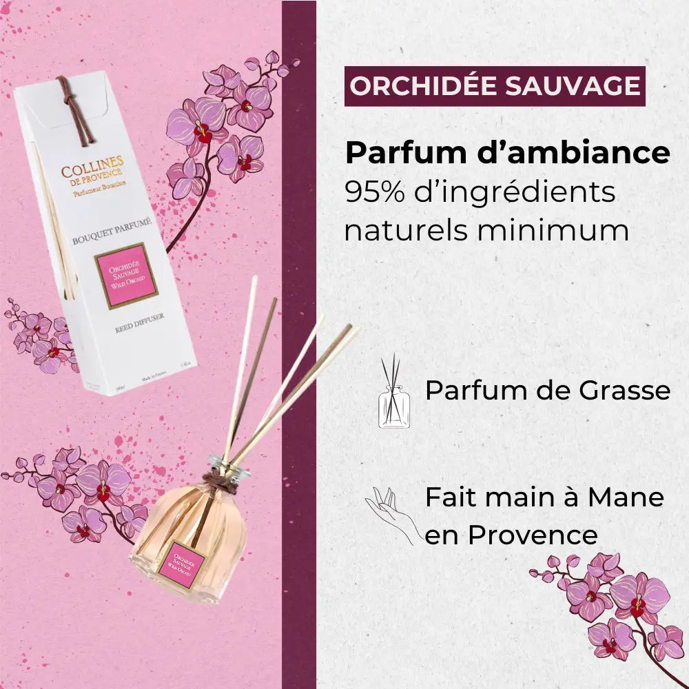 Bouquet Parfumé Orchidée Sauvage 100ml Éffluves Provençales