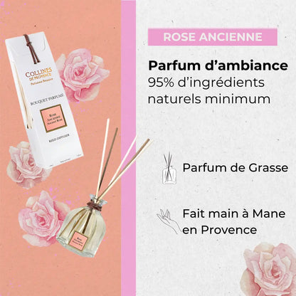 Bouquet Parfumé Rose Ancienne 100ml Éffluves Provençales