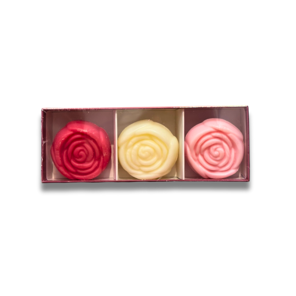 Coffret Art Déco 3 savons roses Éffluves Provençales