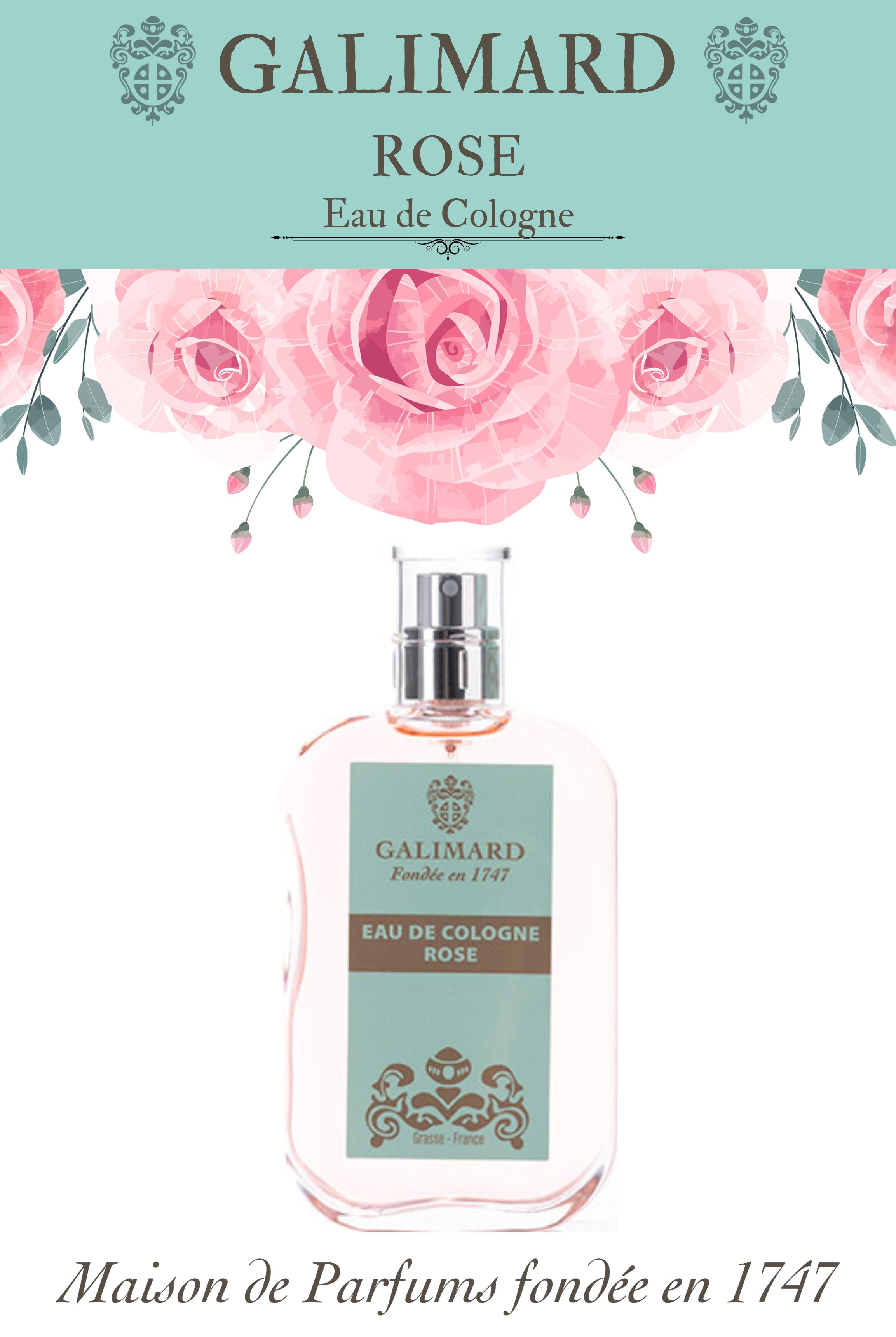 Eau de Cologne Rose - GALIMARD Éffluves Provençales