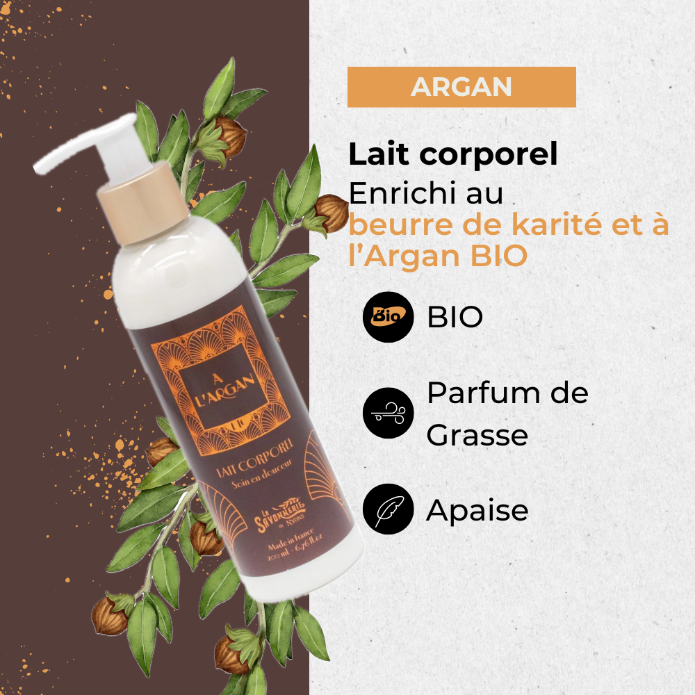 Lait corporel Huile d'Argan BIO 250ml Éffluves Provençales