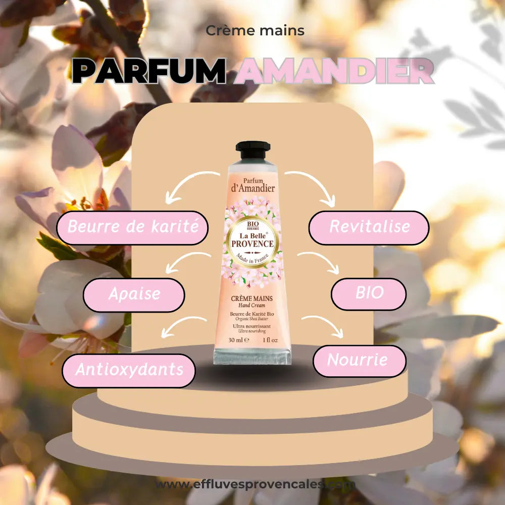 Crème mains Amandier 30ml Éffluves Provençales