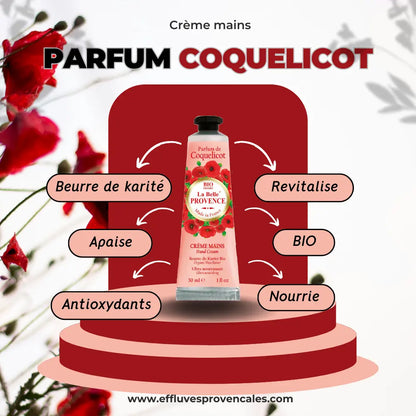 Crème mains Coquelicot  30ml Éffluves Provençales