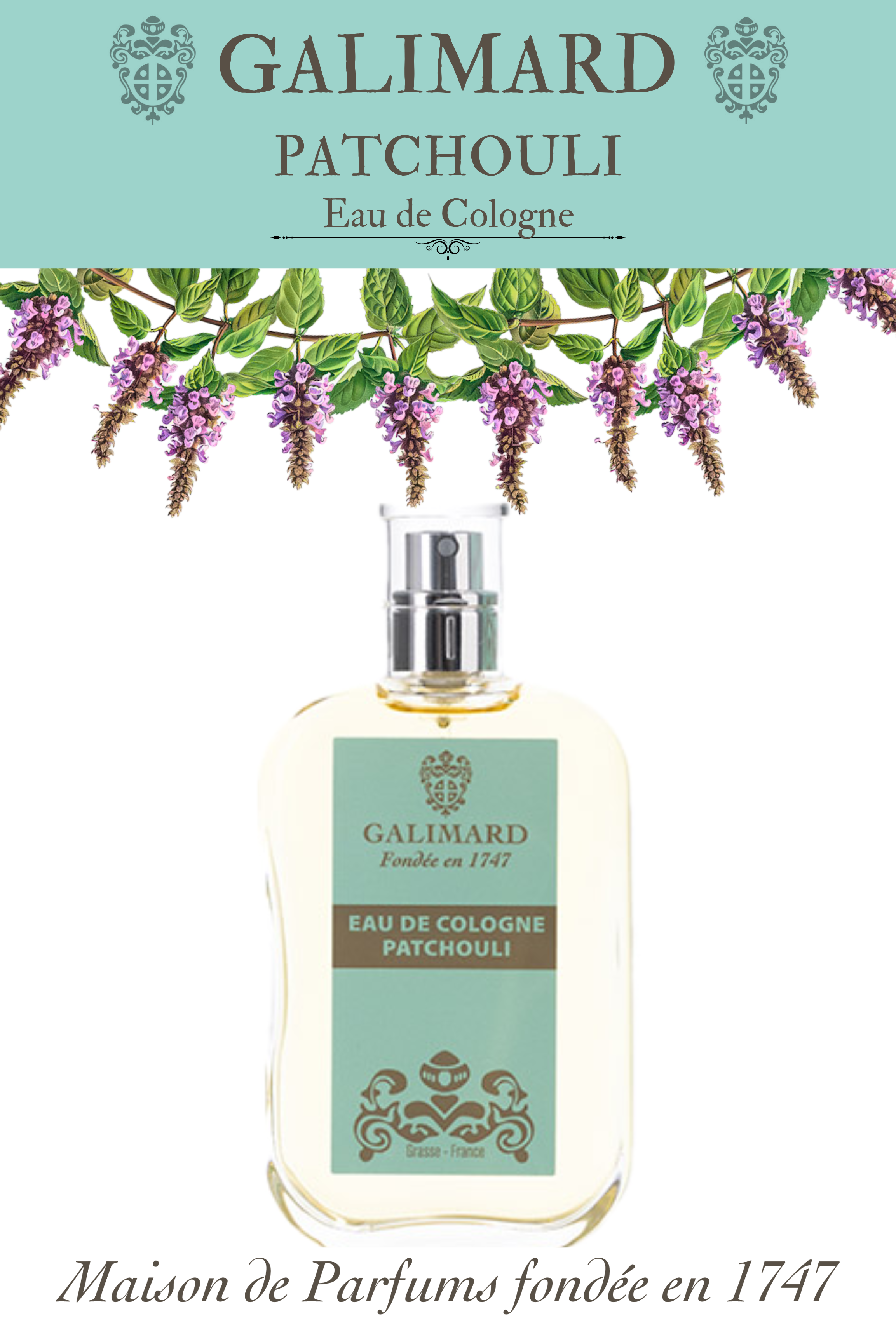 Eau de Cologne Patchouli - GALIMARD Éffluves Provençales