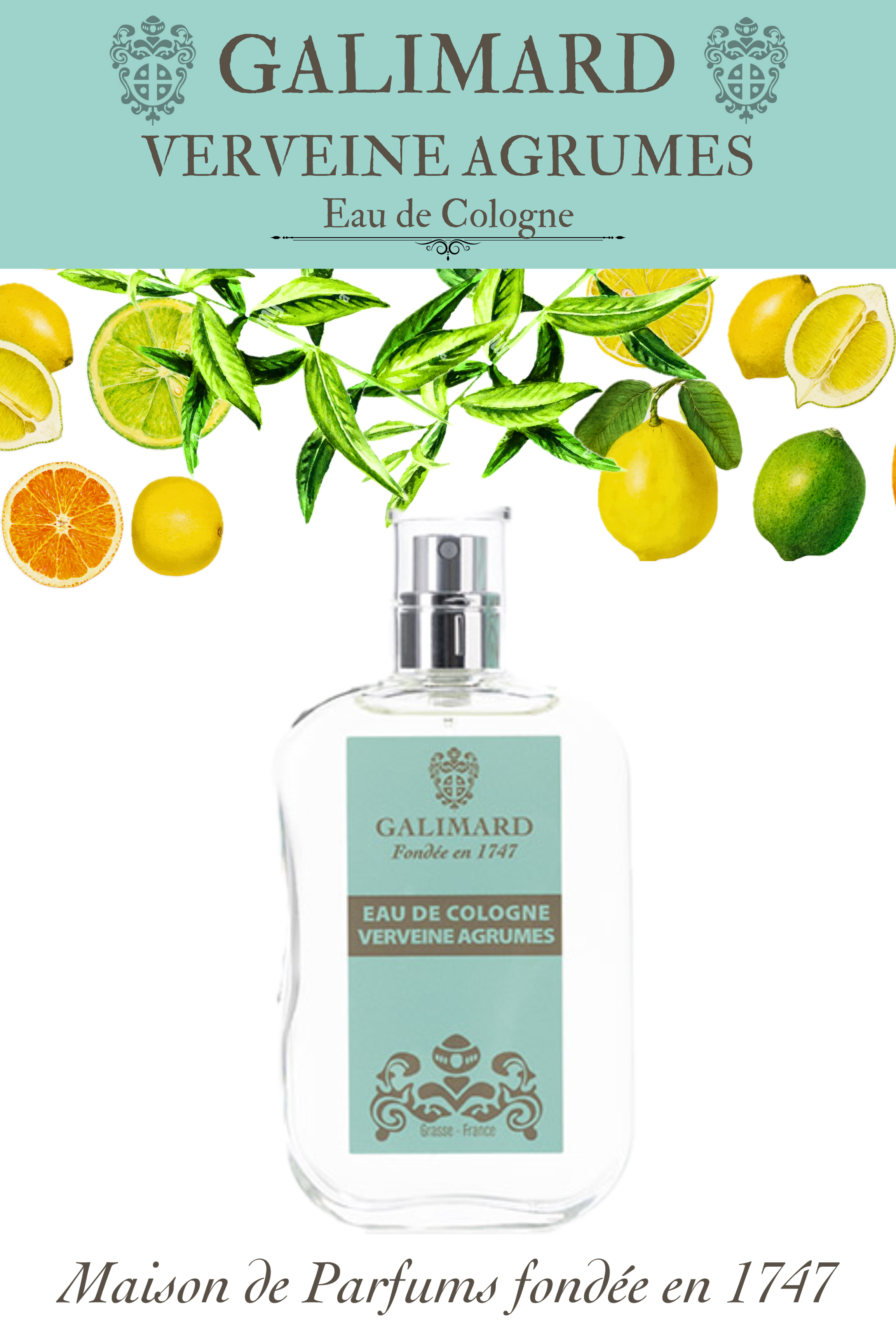 Eau de Cologne Verveine/Agrumes - GALIMARD Éffluves Provençales