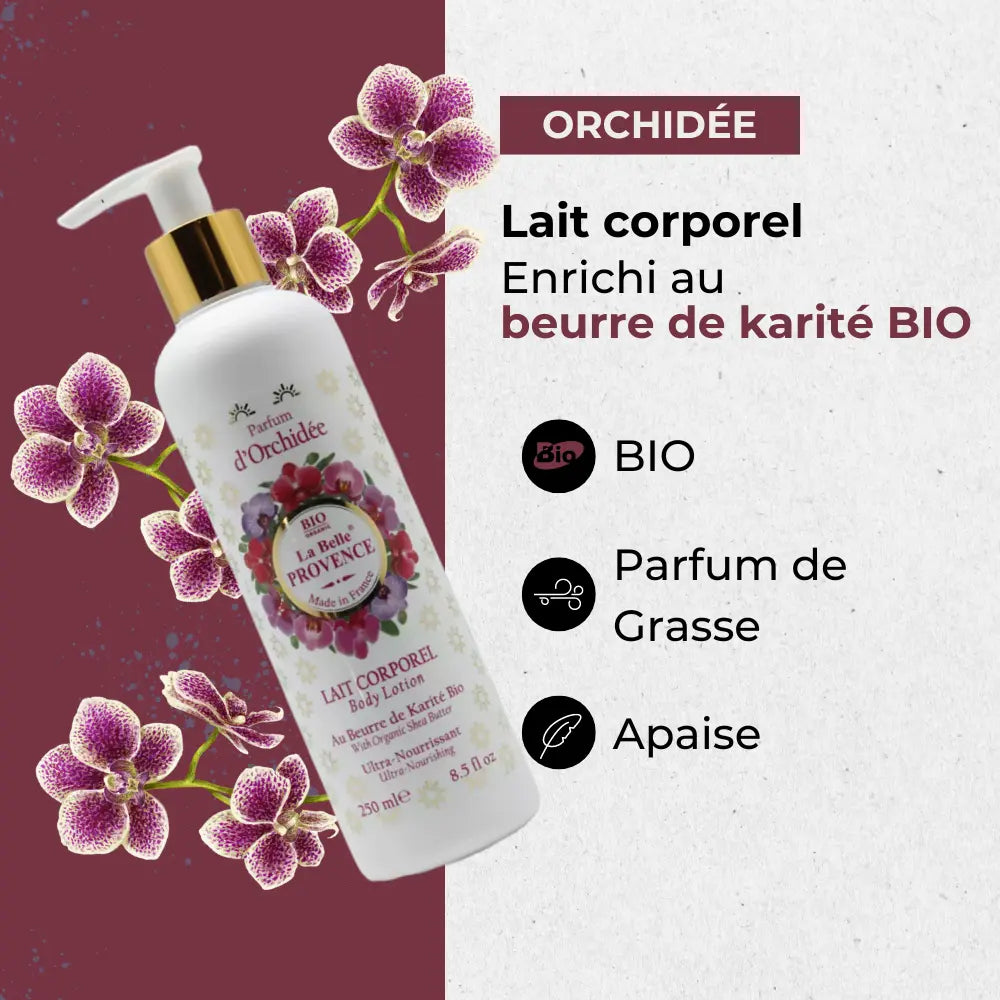 Lait corporel Orchidée 250ml Éffluves Provençales