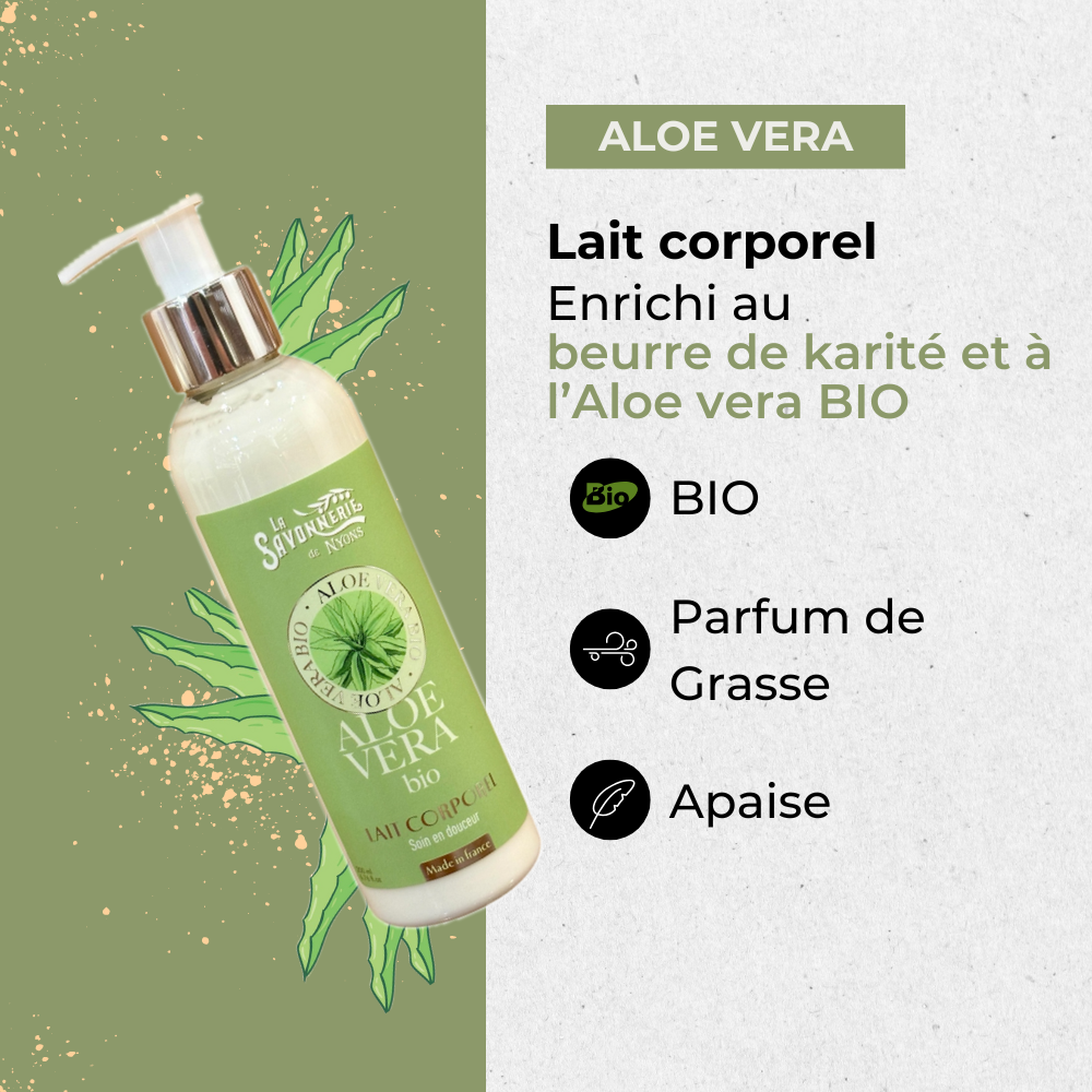 Lait corporel Aloe Vera BIO 250ml Éffluves Provençales