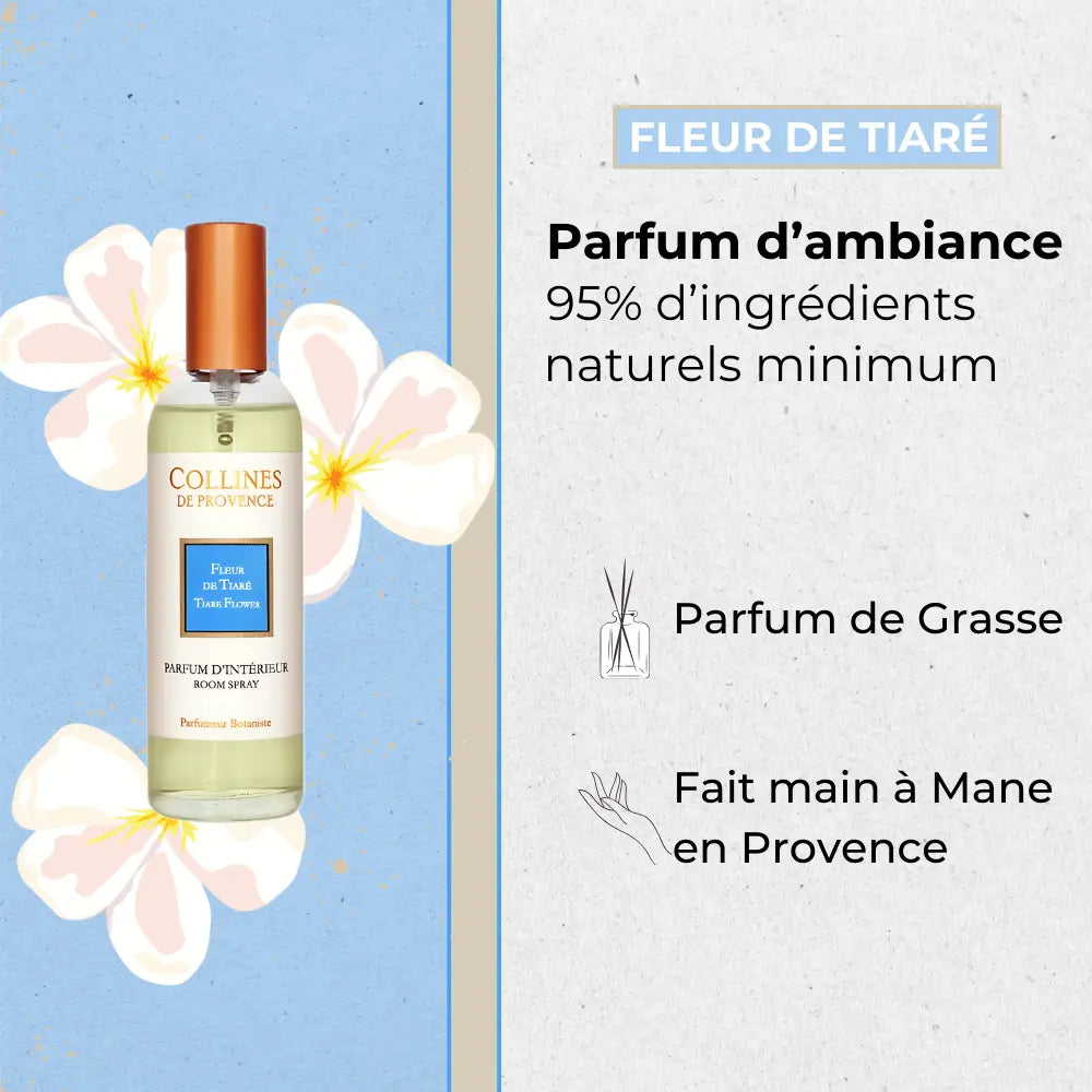 Parfum d'intérieur Fleur de Tiaré 100ml Éffluves Provençales