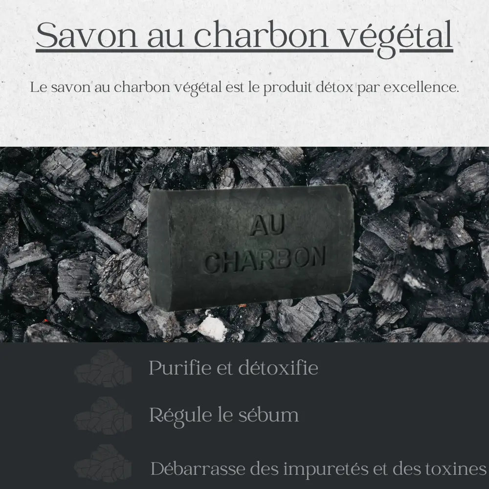 Savon au charbon végétal 100gr Éffluves Provençales