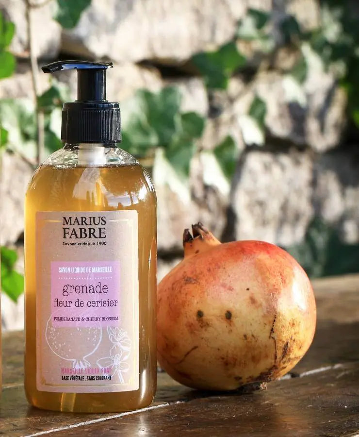 Savon liquide de Marseille Grenade, fleur de cerisier Éffluves Provençales