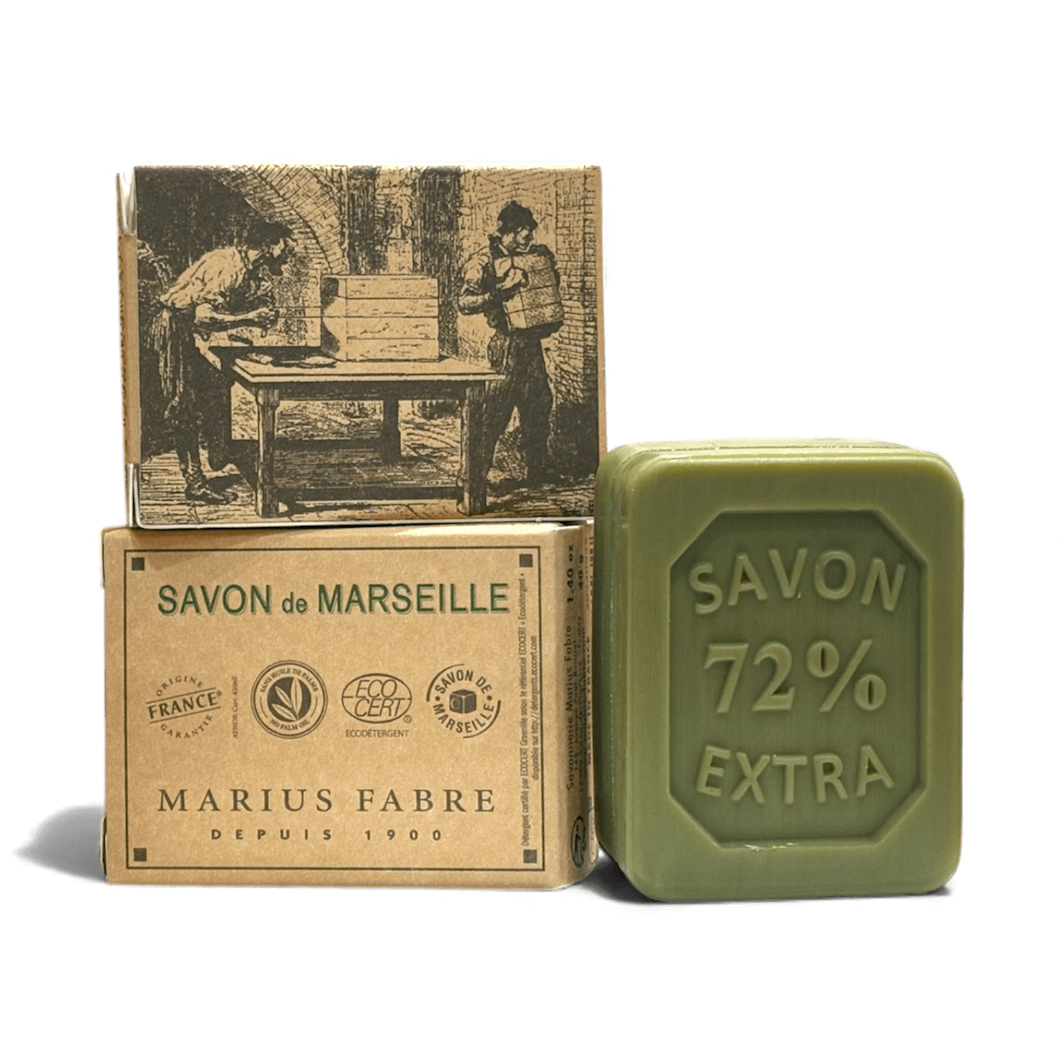 Savon de Marseille 40gr (avec étui) Éffluves Provençales