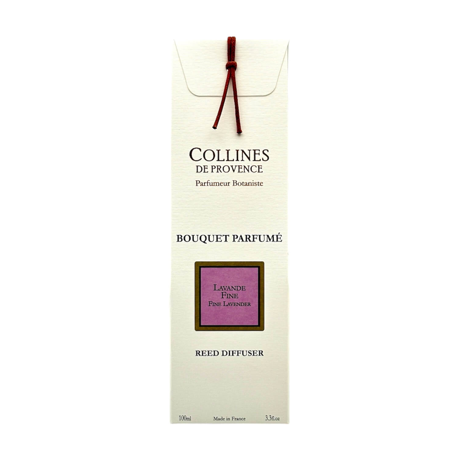 Bouquet parfumé à la lavande fine avec packaging blanc et violet