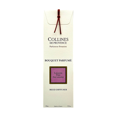 Bouquet parfumé à la lavande fine avec packaging blanc et violet